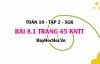Bài 8.1 trang 65 Toán 10 tập 2 Kết nối tri thức: Quy tắc cộng và Sơ đồ hình cây